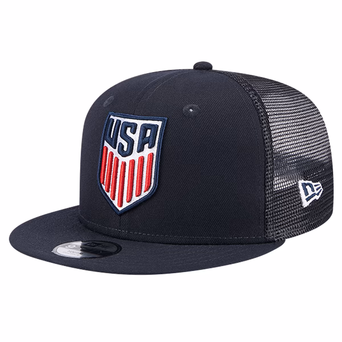 Youth New Era Navy USMNT 9FIFTY Snapback Trucker Hat