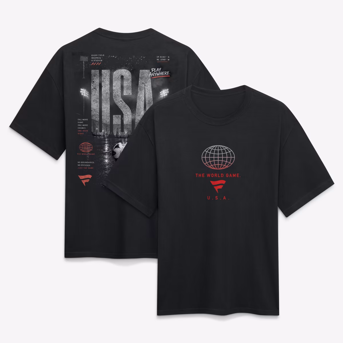 Men's Fanatics Black USA Streets Of The World Heavyweight T-Shirt
