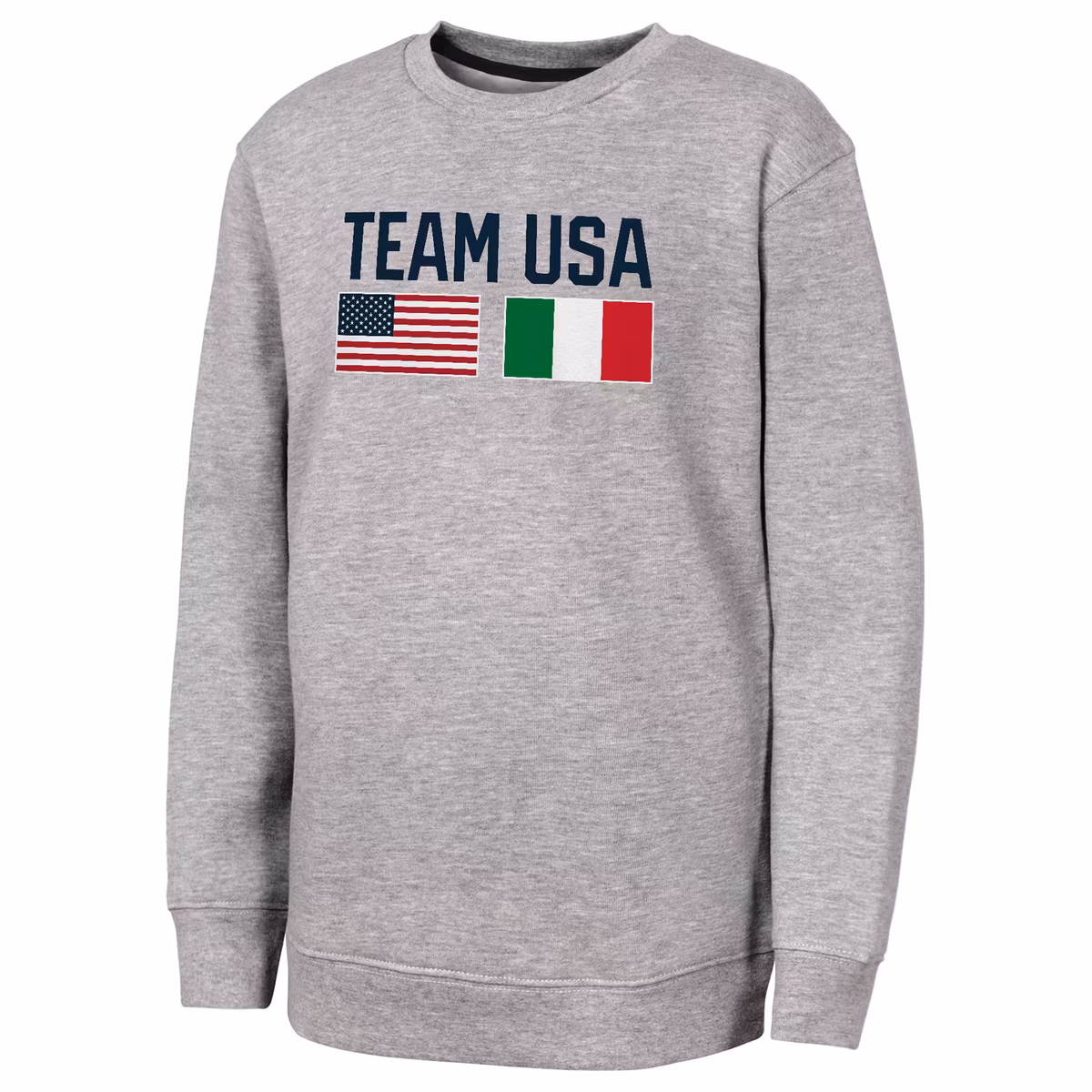 Youth Outerstuff  Heather Gray Team USA Milano Cortina 2026 Winter Olympics Crew Sweatshirt