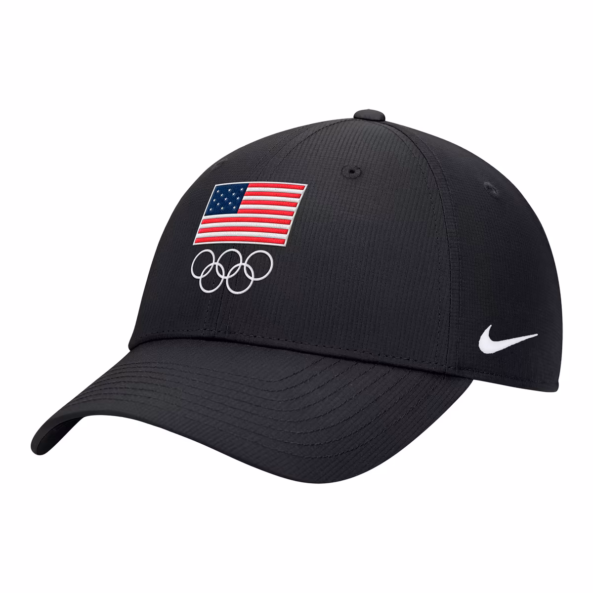 Men's Nike Black Team USA On-Field Club Ripstop Dri-FIT Adjustable Hat