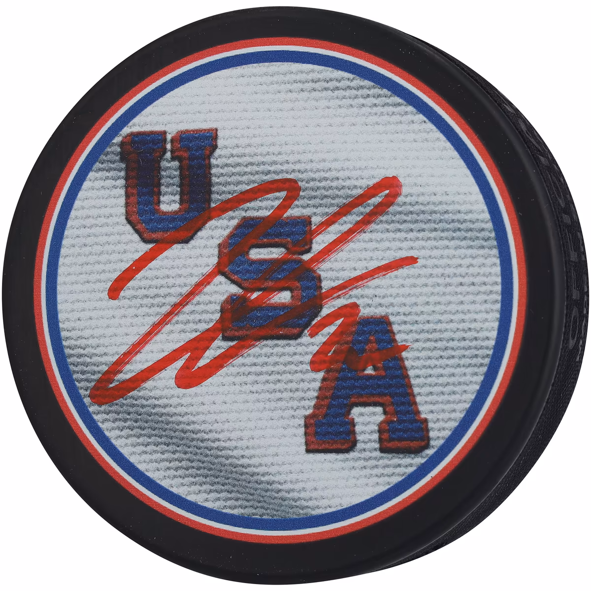 Tage Thompson Team USA Autographed 2026 Winter Olympics Hockey Puck