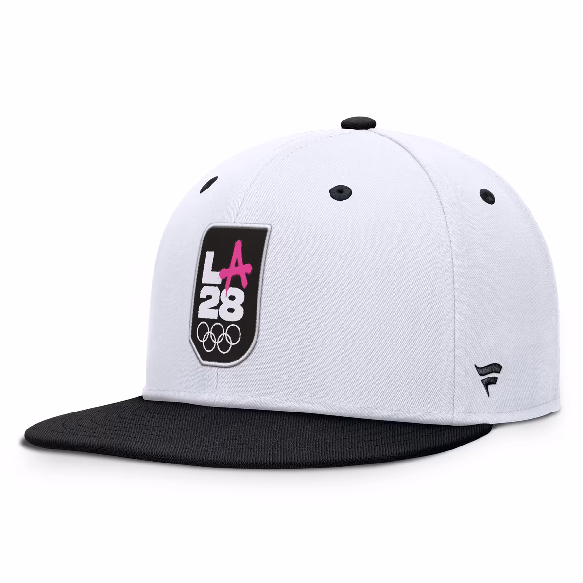 Men's Fanatics White/Black LA28 Summer Olympics Balance Fitted Hat 1 Men's Fanatics White/Black LA28 Summer Olympics Balance Fitted Hat