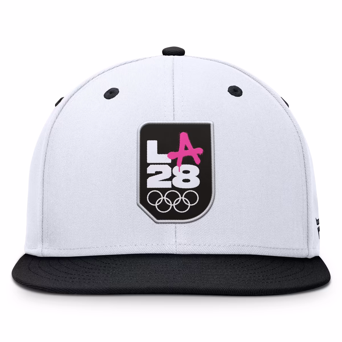 Men's Fanatics White/Black LA28 Summer Olympics Balance Fitted Hat 2 Men's Fanatics White/Black LA28 Summer Olympics Balance Fitted Hat