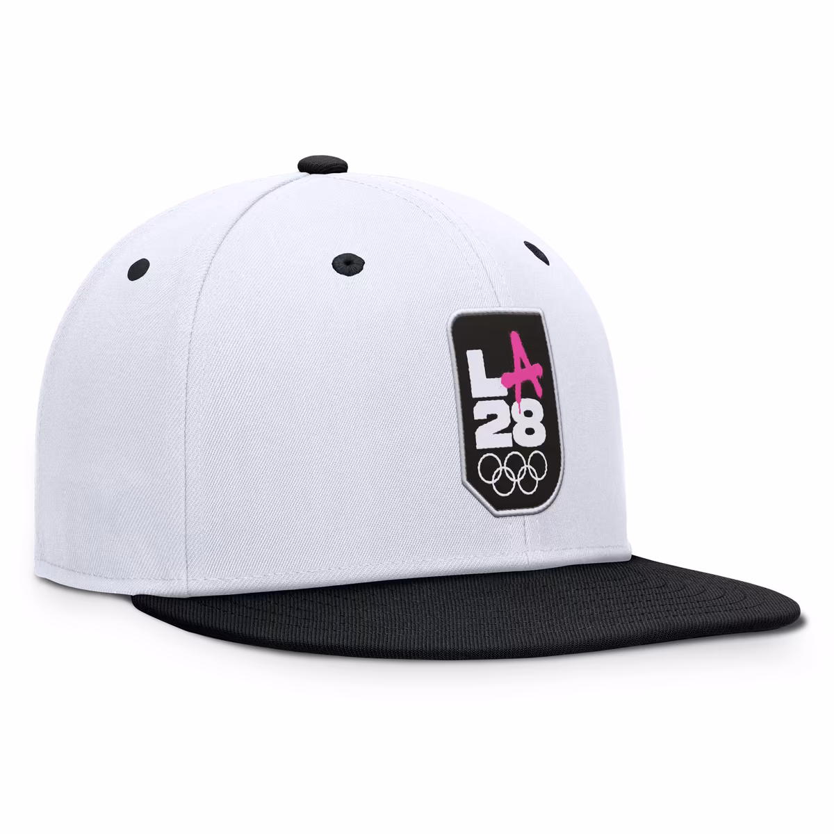 Men's Fanatics White/Black LA28 Summer Olympics Balance Fitted Hat 3 Men's Fanatics White/Black LA28 Summer Olympics Balance Fitted Hat
