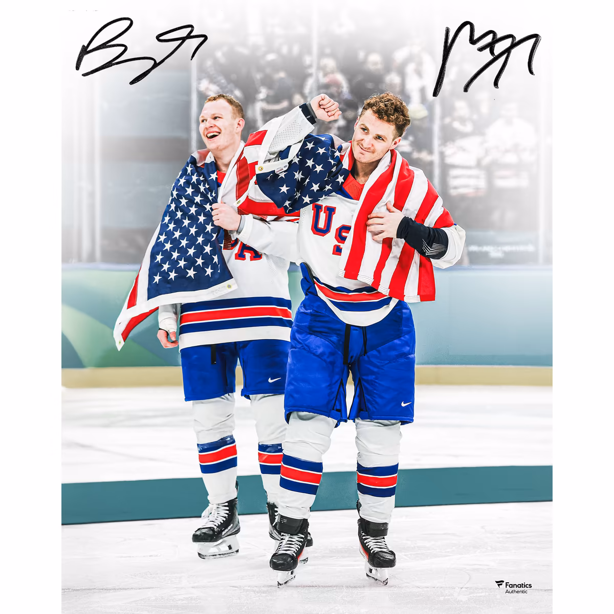 Matthew Tkachuk & Brady Tkachuk Team USA Autographed 16" x 20" 2026 Winter Olympics Gold Medal Winners Photograph 1 Matthew Tkachuk & Brady Tkachuk Team USA Autographed 16" x 20" 2026 Winter Olympics Gold Medal Winners Photograph