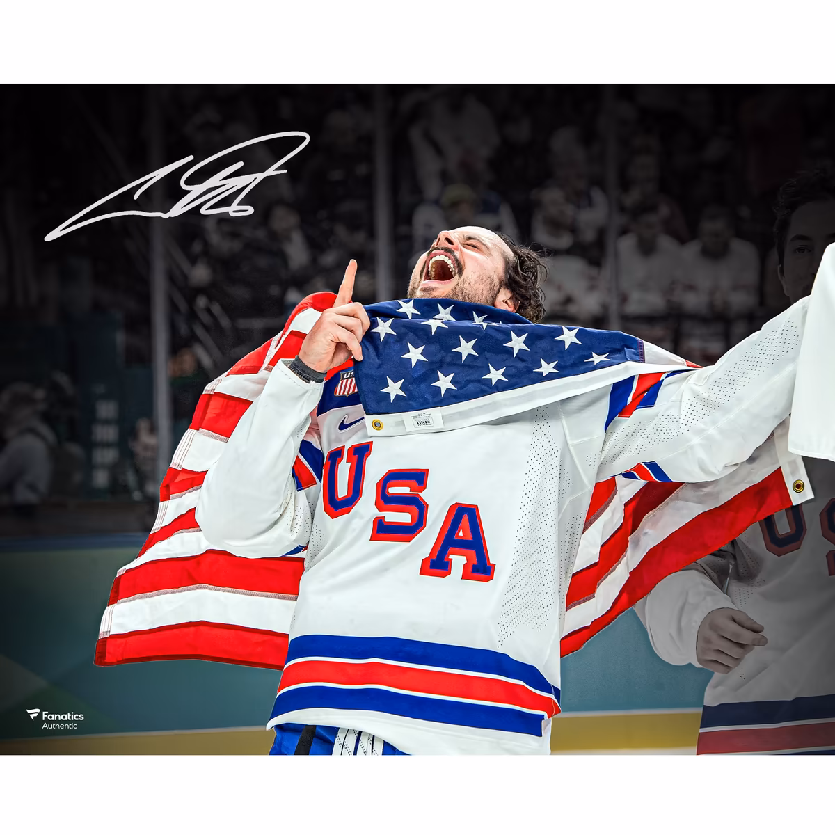 Auston Matthews Team USA Autographed 16" x 20" 2026 Winter Olympics Gold Medal Winner Photograph