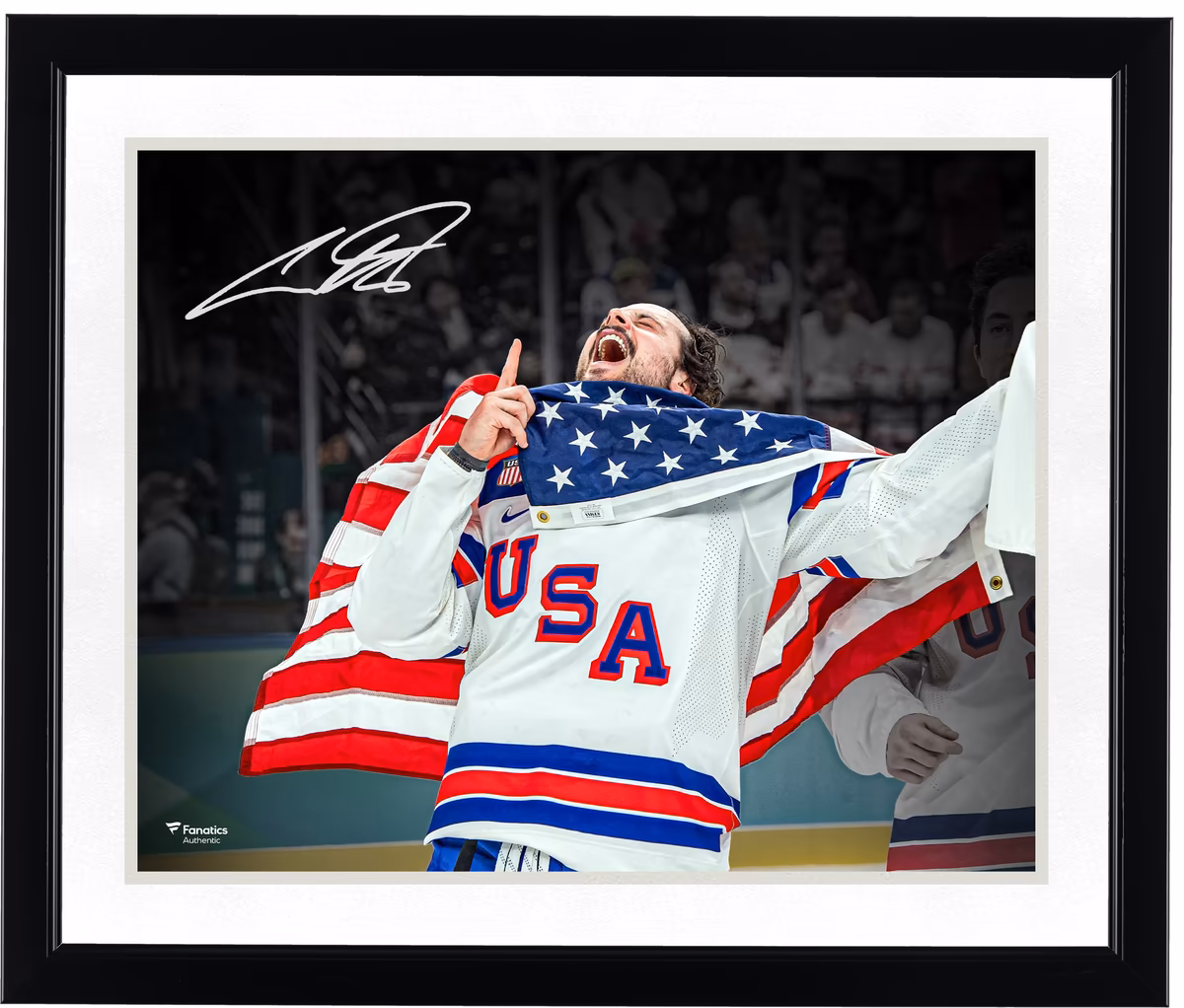 Auston Matthews Team USA Autographed 16" x 20" 2026 Winter Olympics Gold Medal Winner Photograph