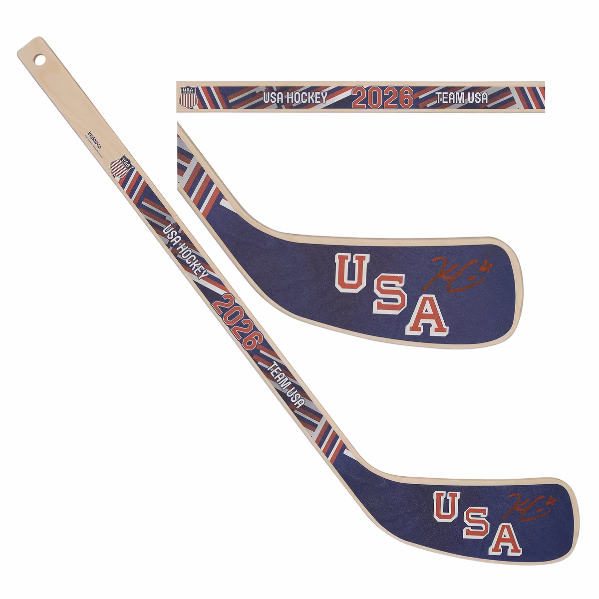 Kyle Connor Team USA Autographed 2026 Winter Olympics Mini Wood Stick