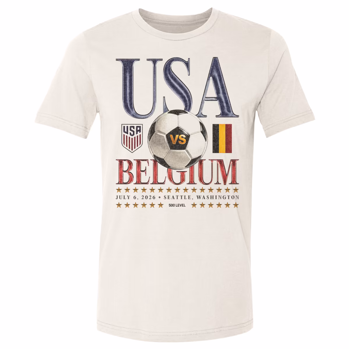 Men's 500 Level Natural USMNT vs. Belgium Matchup T-Shirt 7 Men's 500 Level Natural USMNT vs. Belgium Matchup T-Shirt