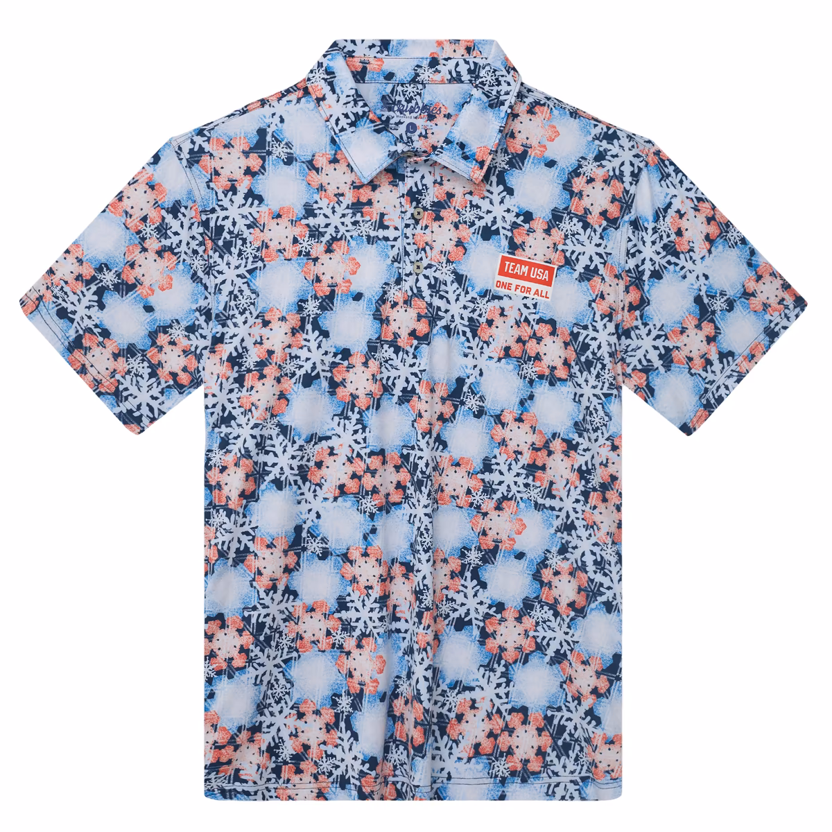 Men's Chubbies Blue Team USA The Snow Place Like First Polo 6 Men's Chubbies Blue Team USA The Snow Place Like First Polo