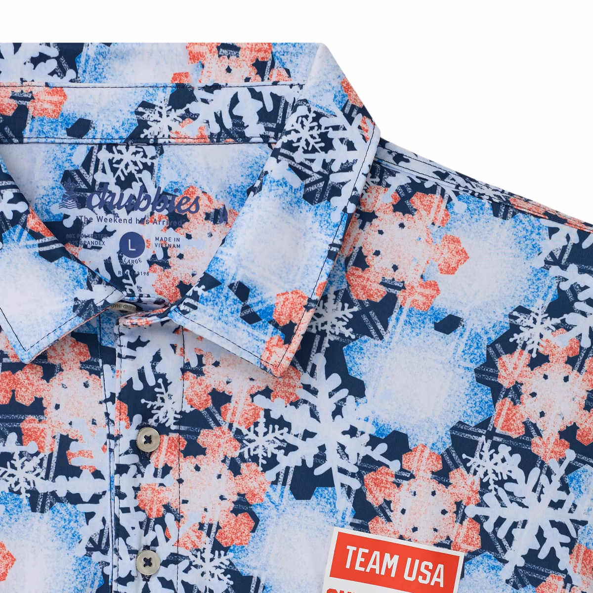 Men's Chubbies Blue Team USA The Snow Place Like First Polo 2 Men's Chubbies Blue Team USA The Snow Place Like First Polo