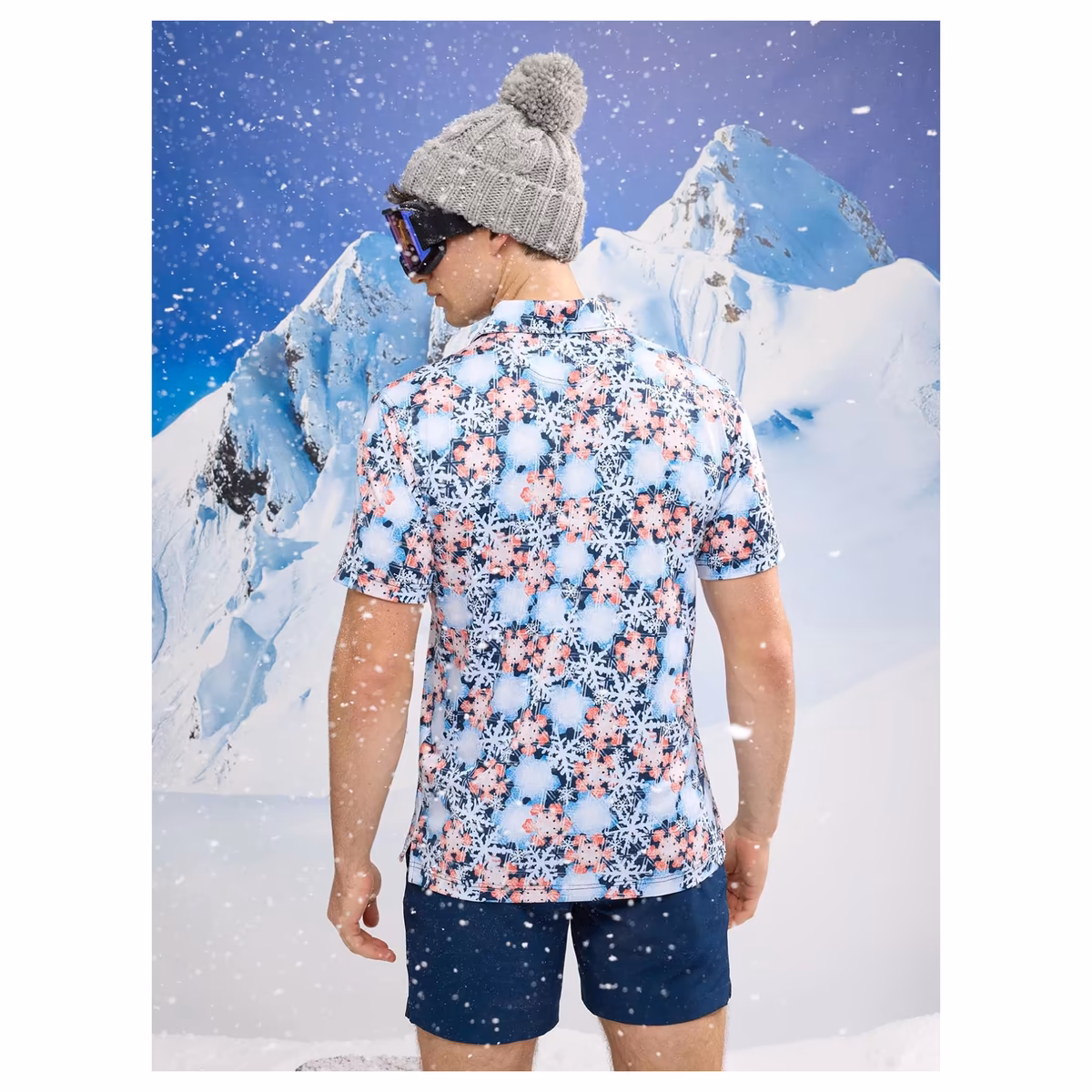 Men's Chubbies Blue Team USA The Snow Place Like First Polo 4 Men's Chubbies Blue Team USA The Snow Place Like First Polo