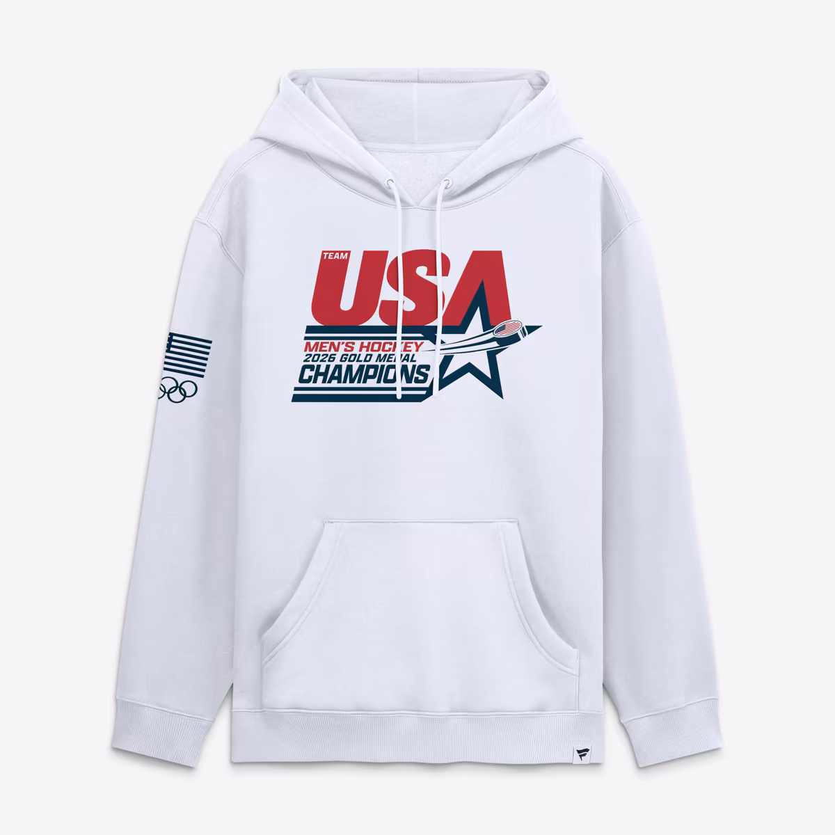 Men's Fanatics White US Men's Olympic Hockey Stars Hoodie 7 Men's Fanatics White US Men's Olympic Hockey Stars Hoodie