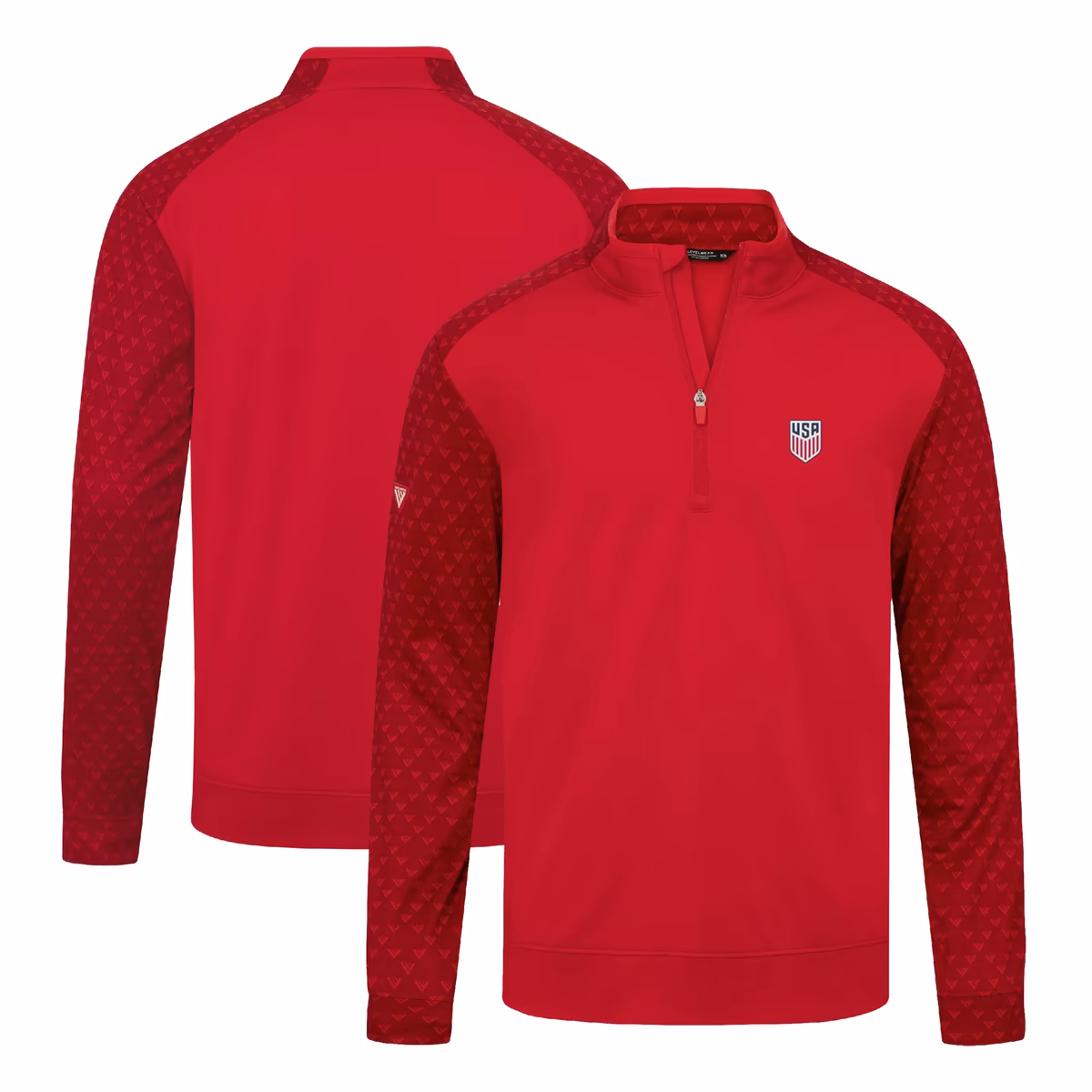 Men's Levelwear Red USMNT Aztec Quarter-Zip Pullover Top 6 Men's Levelwear Red USMNT Aztec Quarter-Zip Pullover Top