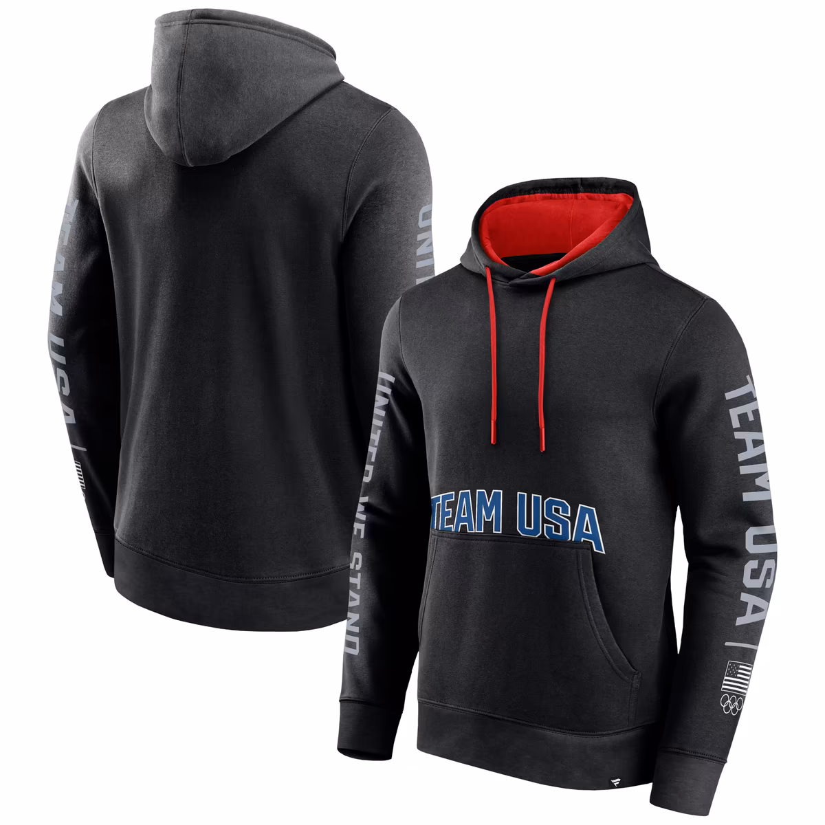 Men's Fanatics Black Team USA Gold Fleece Pullover Hoodie