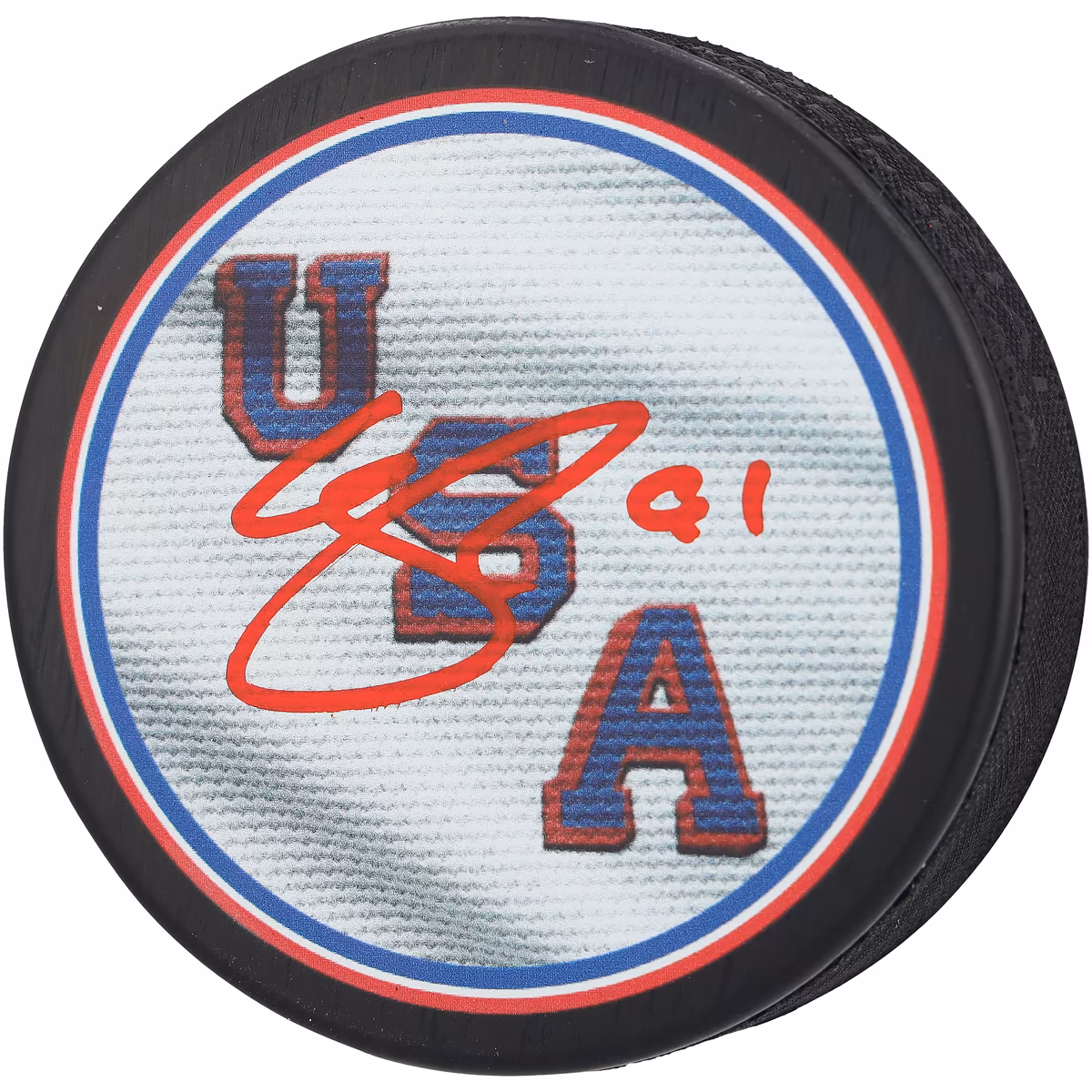 Clayton Keller Team USA Autographed 2026 Winter Olympics Hockey Puck