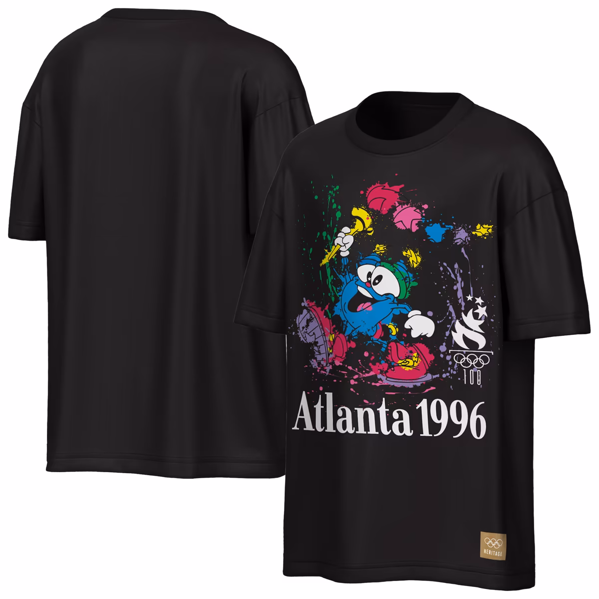 Men's Outerstuff Black Olympic Games Atlanta 1996 Summer Olympics Izzy Essence T-Shirt