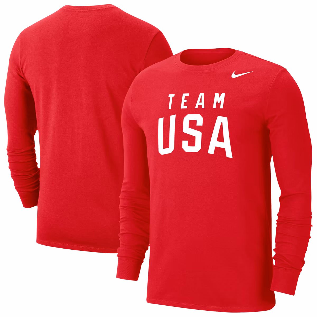Men's Nike  Red Team USA Dri-FIT Long Sleeve T-Shirt