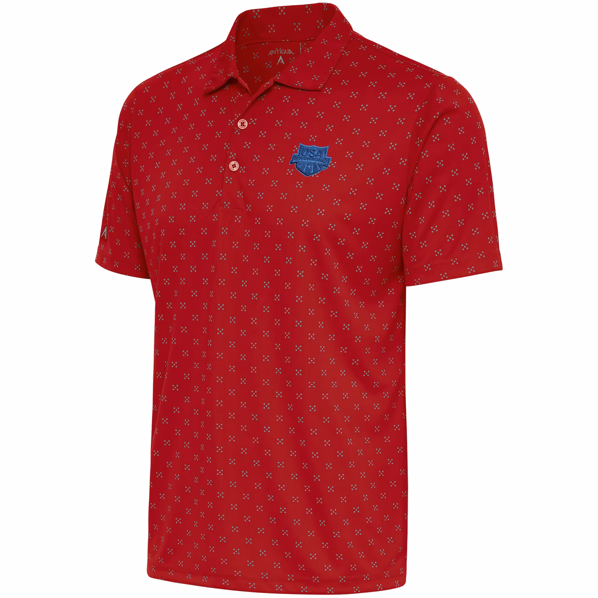 Men's Antigua  Red USA Swimming Spark Polo
