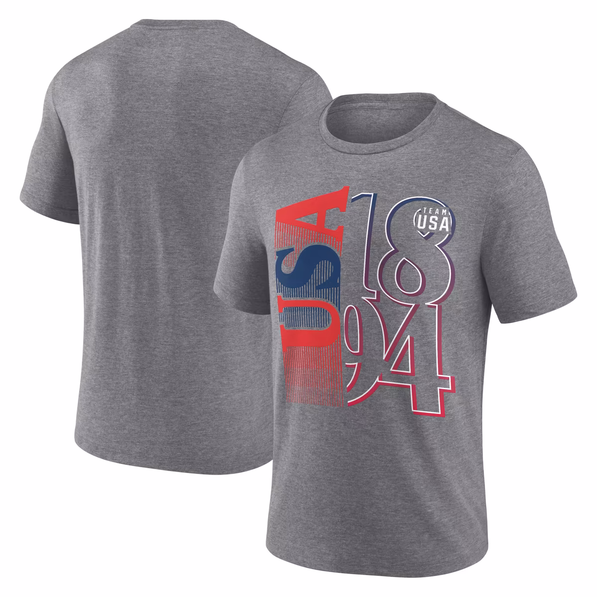 Men's Heather Gray Team USA Classic Americana Tri-Blend T-Shirt