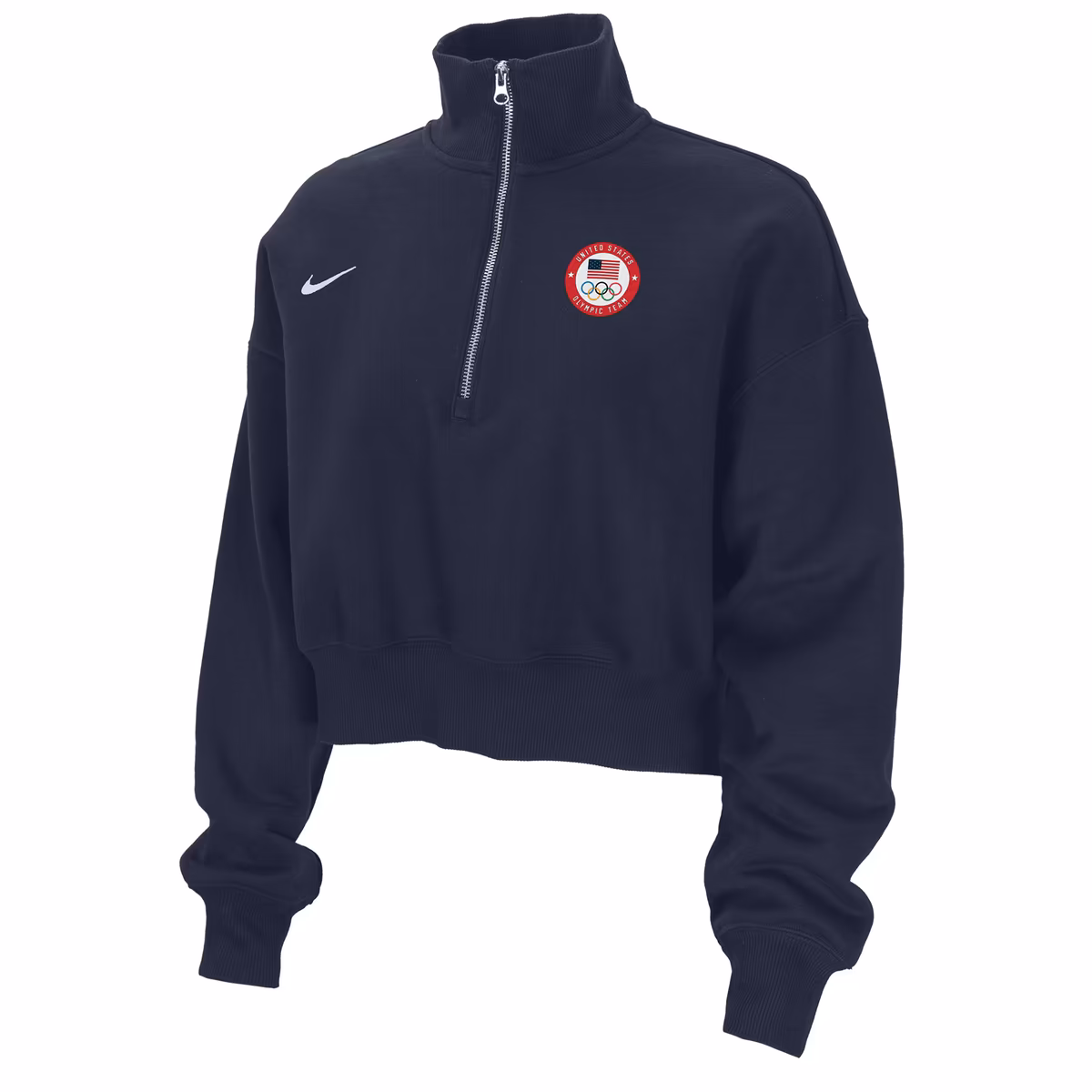 Women's Nike Navy Team USA Phoenix Fleece Half-Zip Sweatshirt