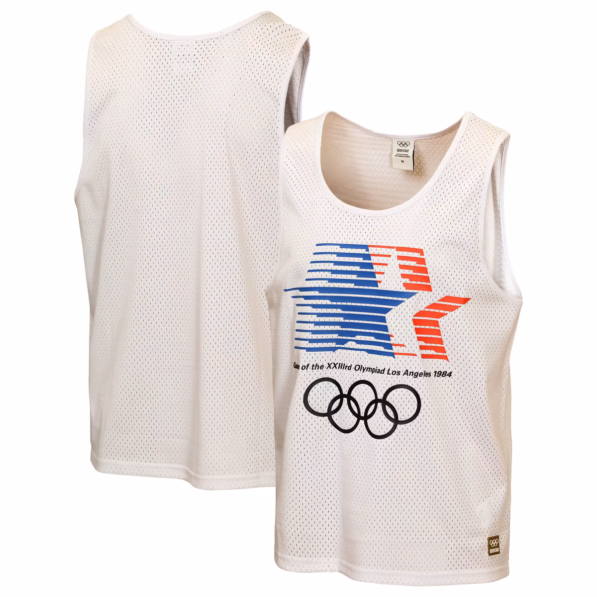 Men's Outerstuff  White Los Angeles 1984 Summer Olympics Emblem Box Tank Top