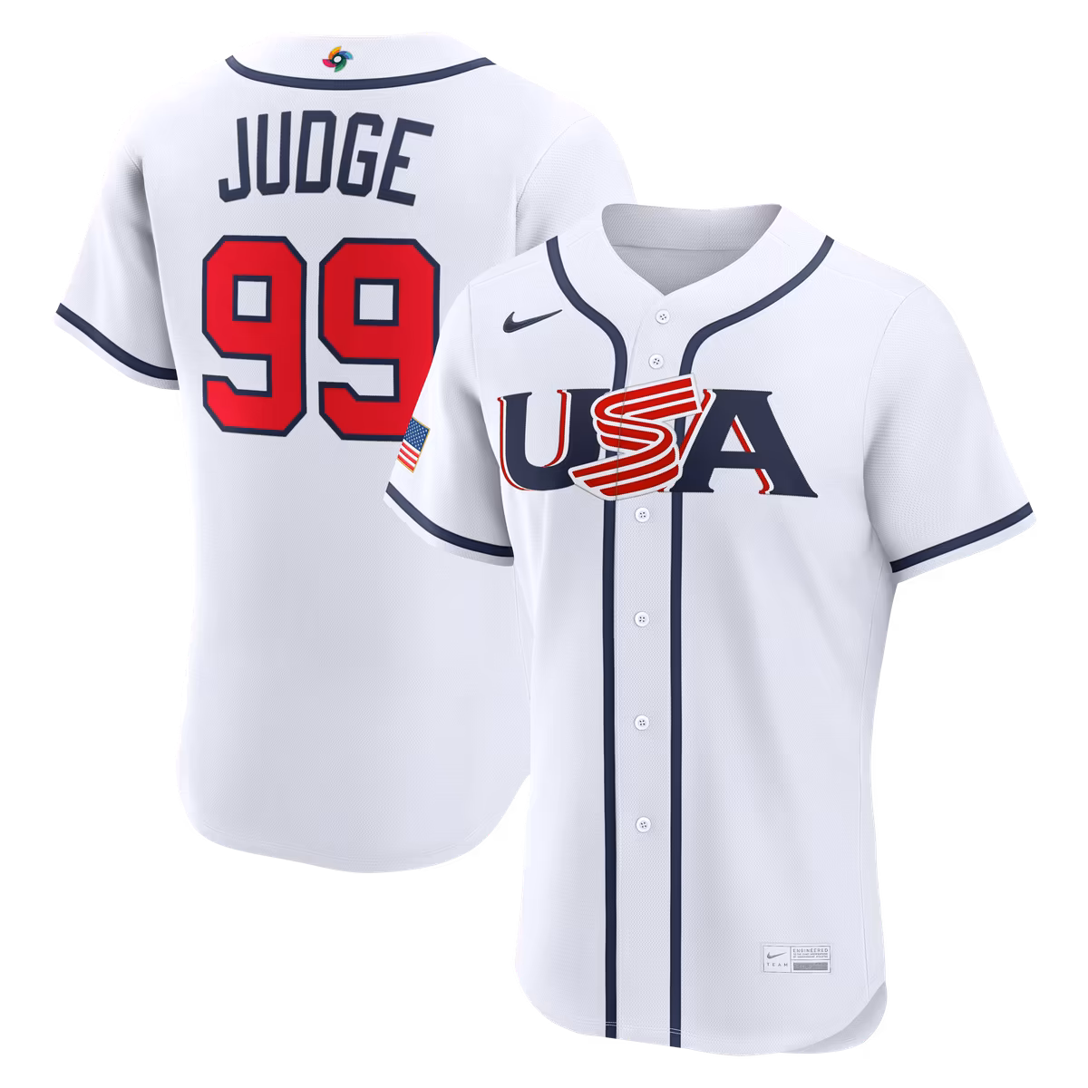 Men's Nike Aaron Judge White USA Baseball 2026 World Baseball Classic Home Authentic Jersey 1 Men's Nike Aaron Judge White USA Baseball 2026 World Baseball Classic Home Authentic Jersey