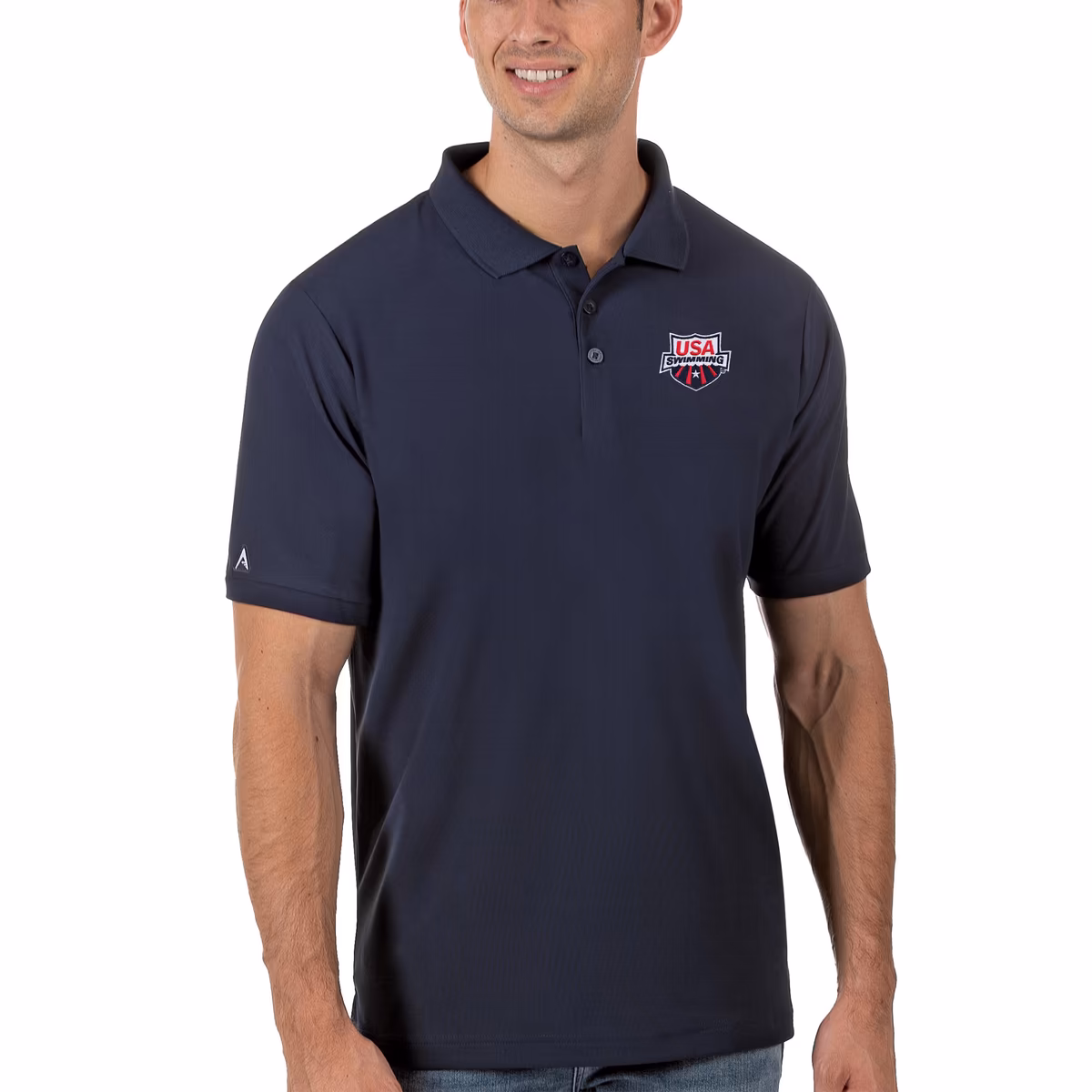 Men's Antigua Navy USA Swimming Legacy Pique Polo 6 Men's Antigua Navy USA Swimming Legacy Pique Polo