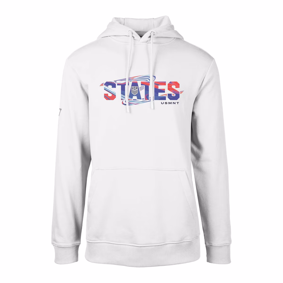 Men's Levelwear White USMNT Stateside Podium Pullover Hoodie 2 Men's Levelwear White USMNT Stateside Podium Pullover Hoodie