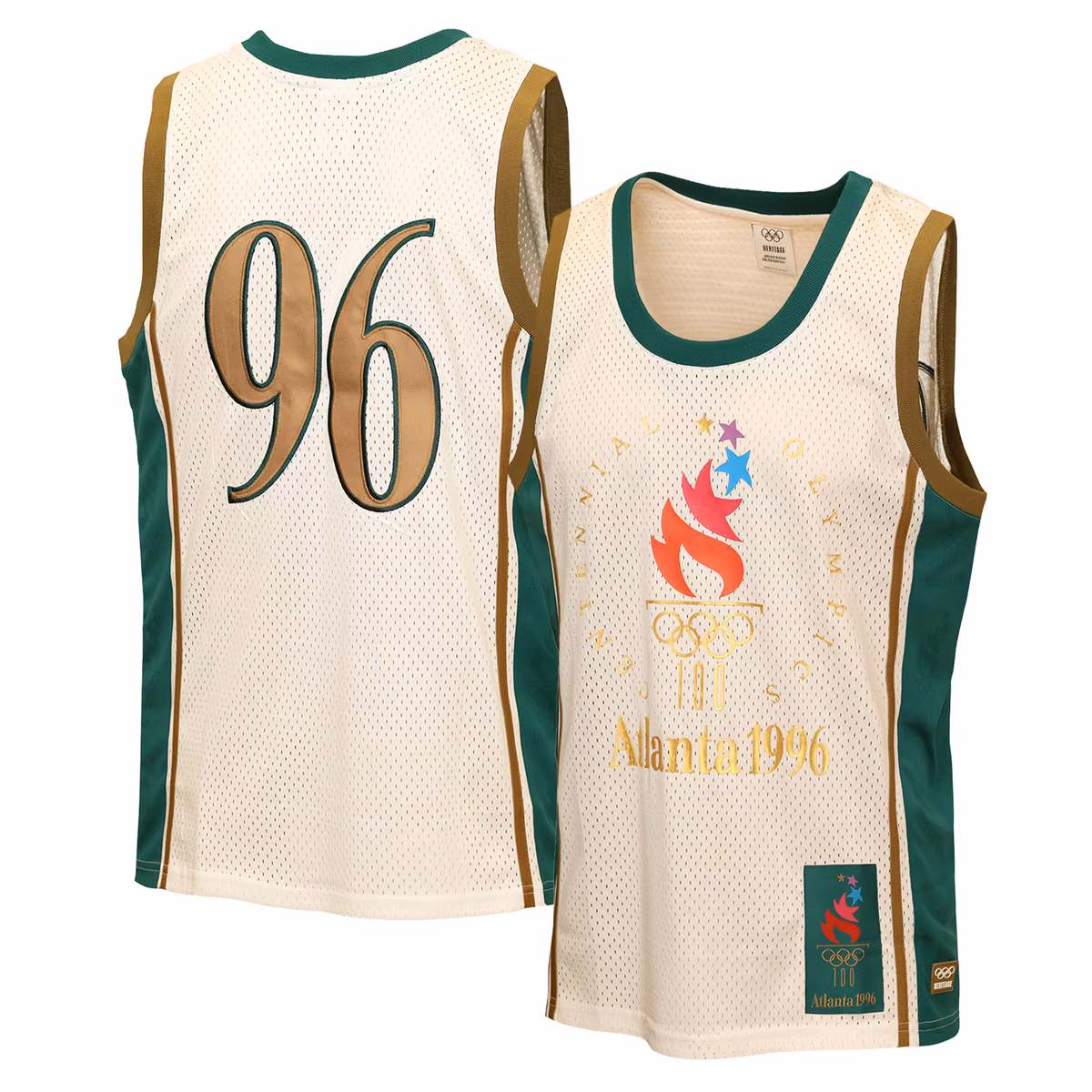 Men's Outerstuff Cream Olympic Games Atlanta 1996 Summer Olympics Basketball Jersey 4 Men's Outerstuff Cream Olympic Games Atlanta 1996 Summer Olympics Basketball Jersey