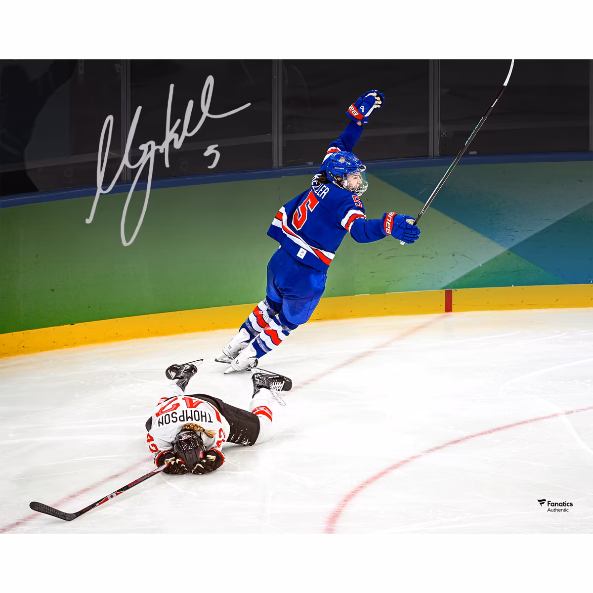 Megan Keller Team USA Autographed 16" x 20" 2026 Winter Olympics Golden Goal Celebration Photograph