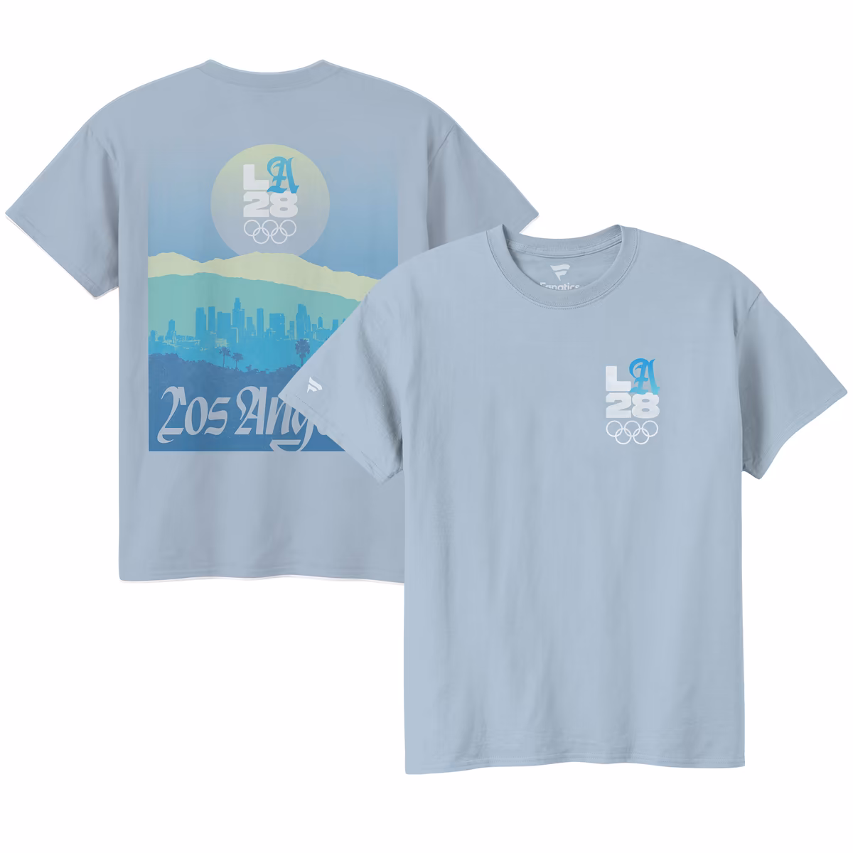 Men's Fanatics Powder Blue LA28 Bluebell Collection Landscape T-Shirt 1 Men's Fanatics Powder Blue LA28 Bluebell Collection Landscape T-Shirt