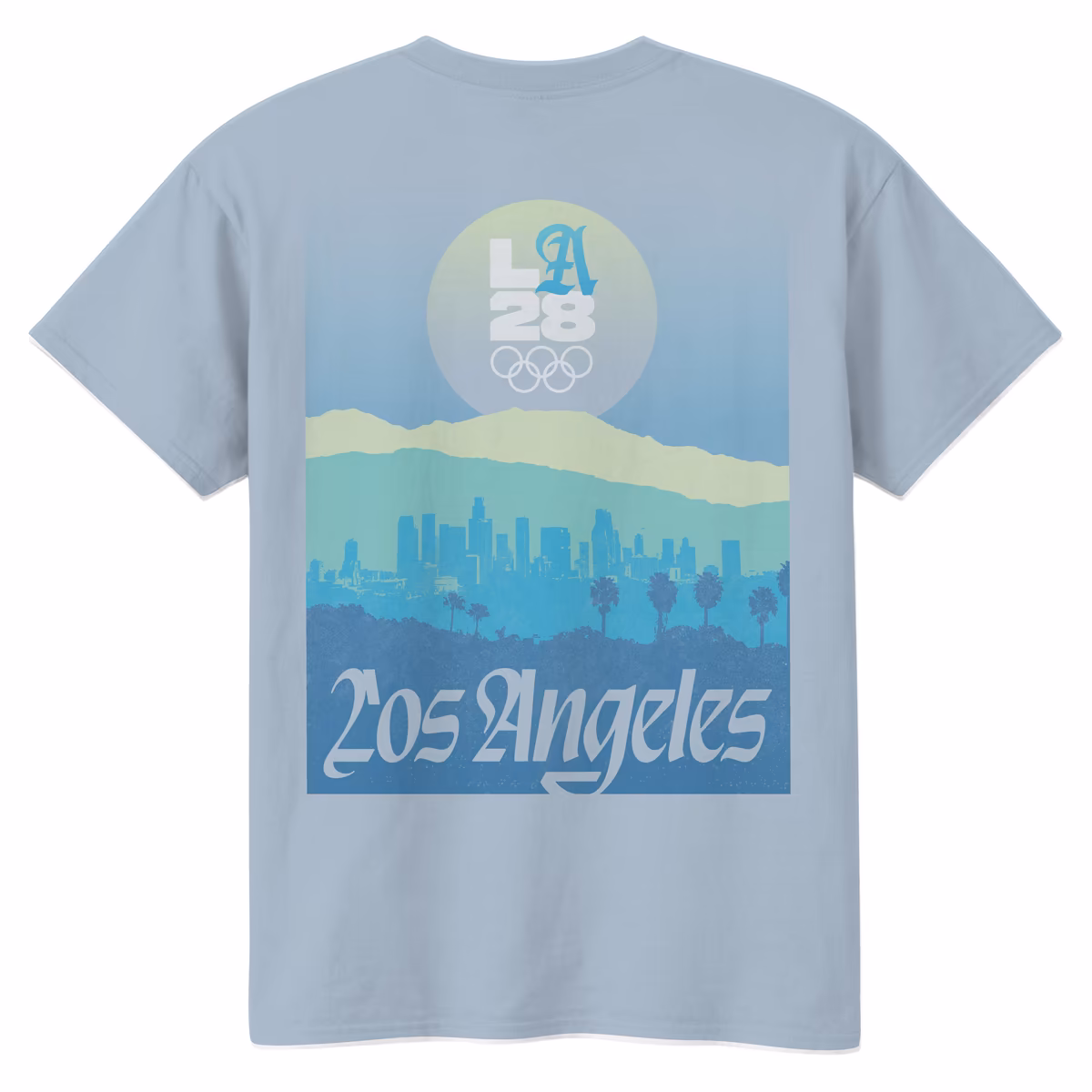 Men's Fanatics Powder Blue LA28 Bluebell Collection Landscape T-Shirt 3 Men's Fanatics Powder Blue LA28 Bluebell Collection Landscape T-Shirt