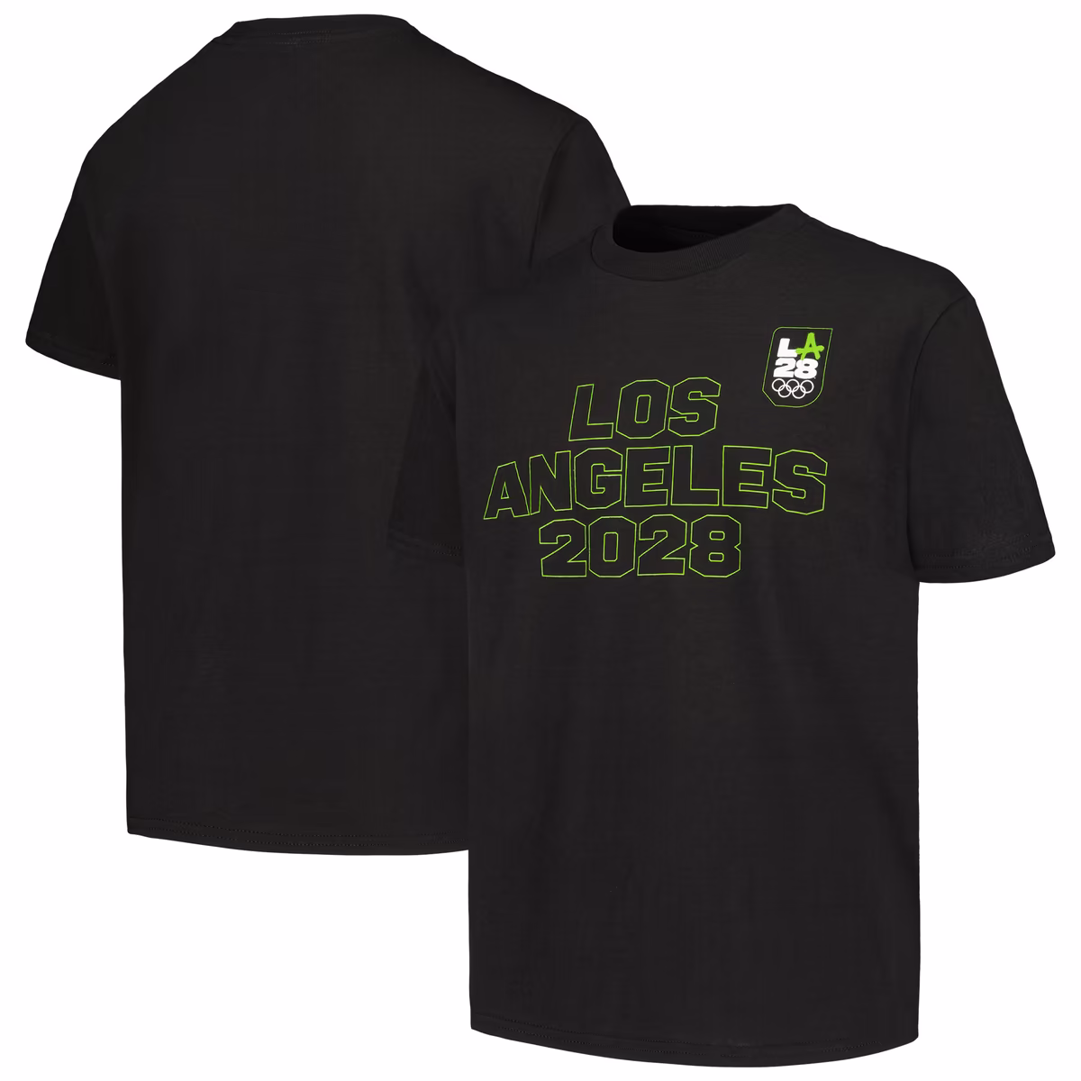 Youth Black LA28 Summer Olympics Neon Outline T-Shirt 6 Youth Black LA28 Summer Olympics Neon Outline T-Shirt