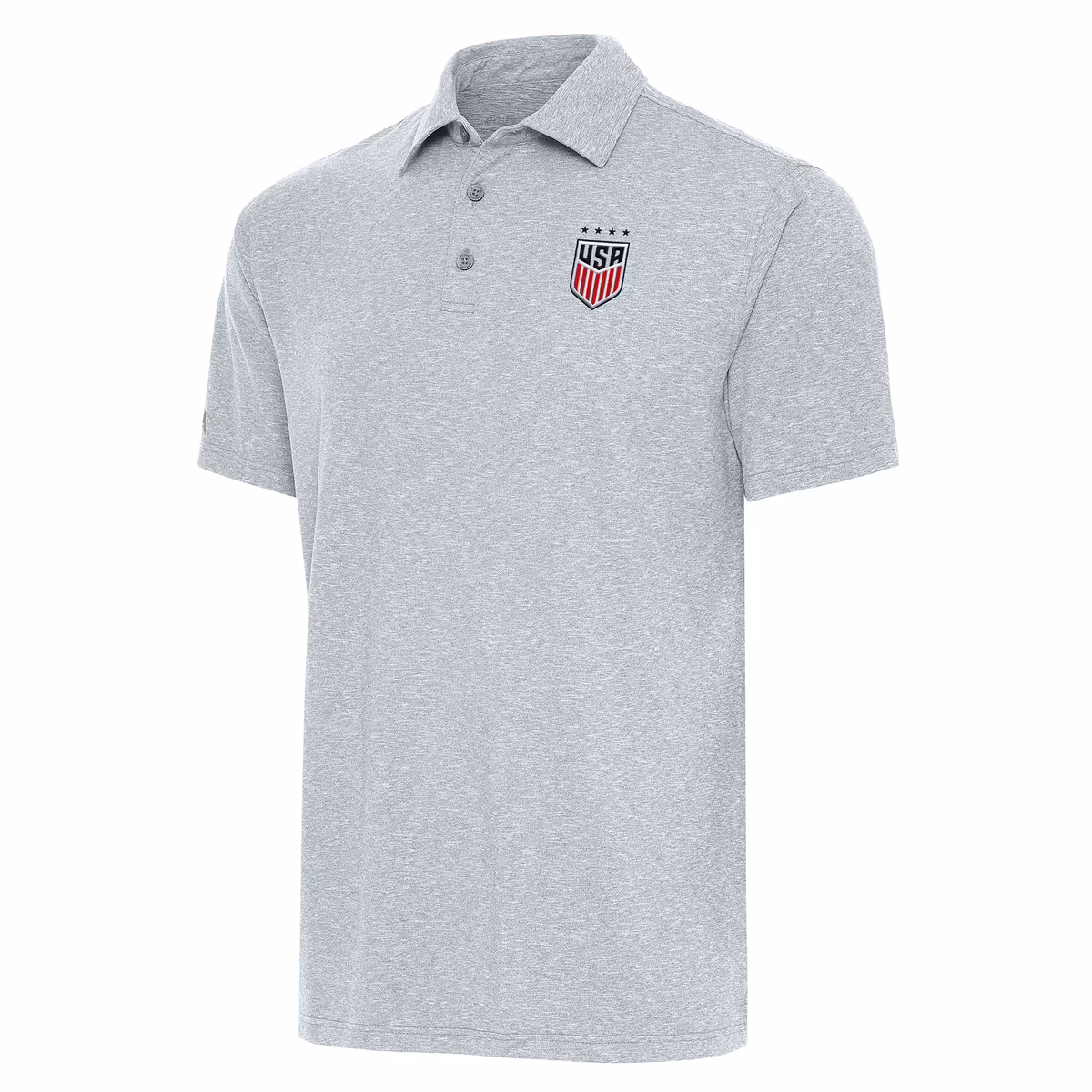 Men's Antigua Heather Gray USWNT Par 3 Polo