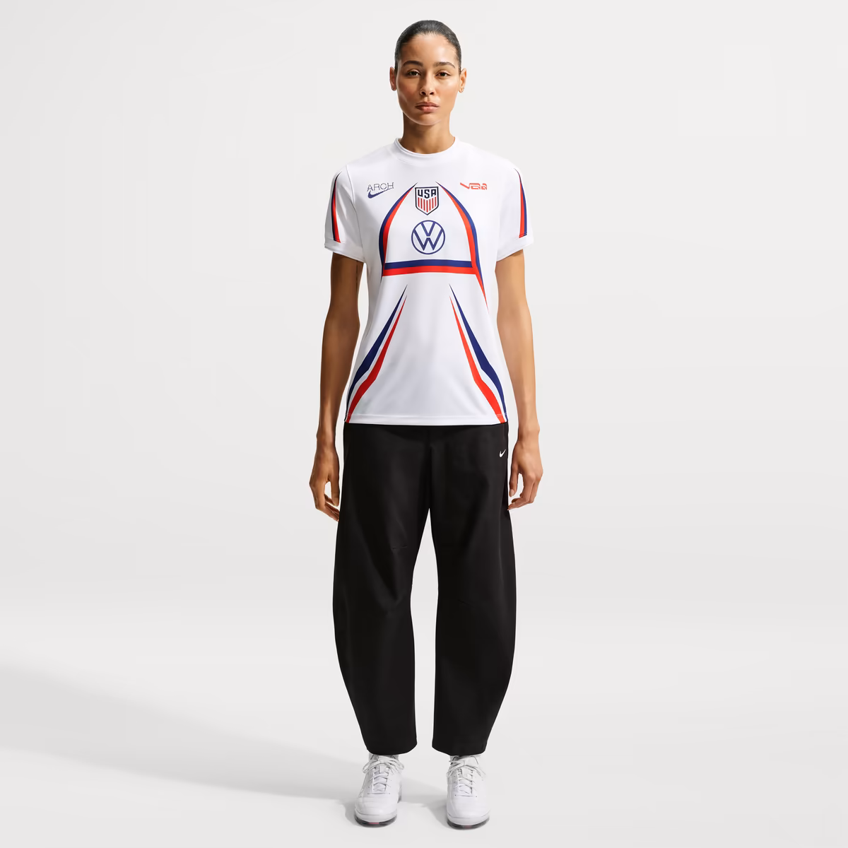 Women's Nike White USMNT x VAA 2026 Dri-FIT Pre-Match Top 3 Women's Nike White USMNT x VAA 2026 Dri-FIT Pre-Match Top