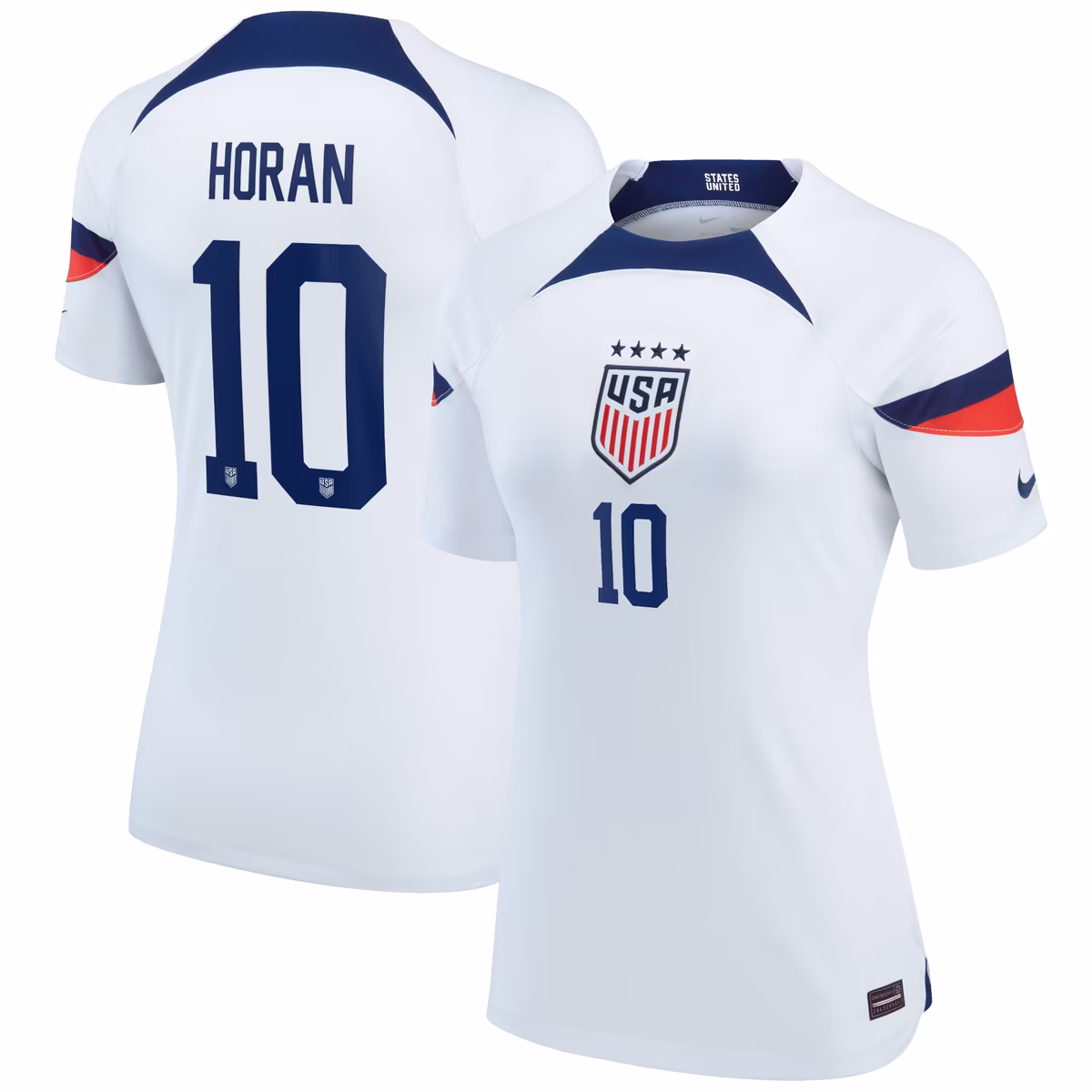 Women's Nike Lindsey Horan White USWNT 2022/23 Home Breathe Stadium Replica Player Jersey 15 Women's Nike Lindsey Horan White USWNT 2022/23 Home Breathe Stadium Replica Player Jersey