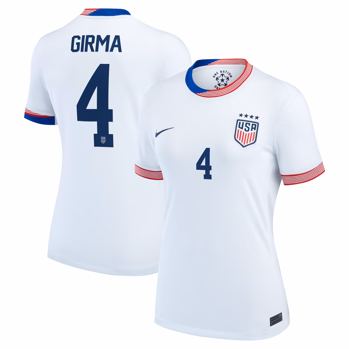 Women's Nike Naomi Girma White USWNT 2024 Home Replica Jersey