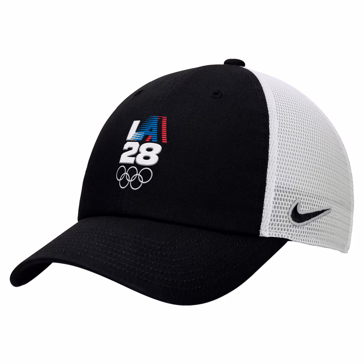 Men's Nike Black/White LA28 Summer Olympics Club Trucker Adjustable Hat 5 Men's Nike Black/White LA28 Summer Olympics Club Trucker Adjustable Hat