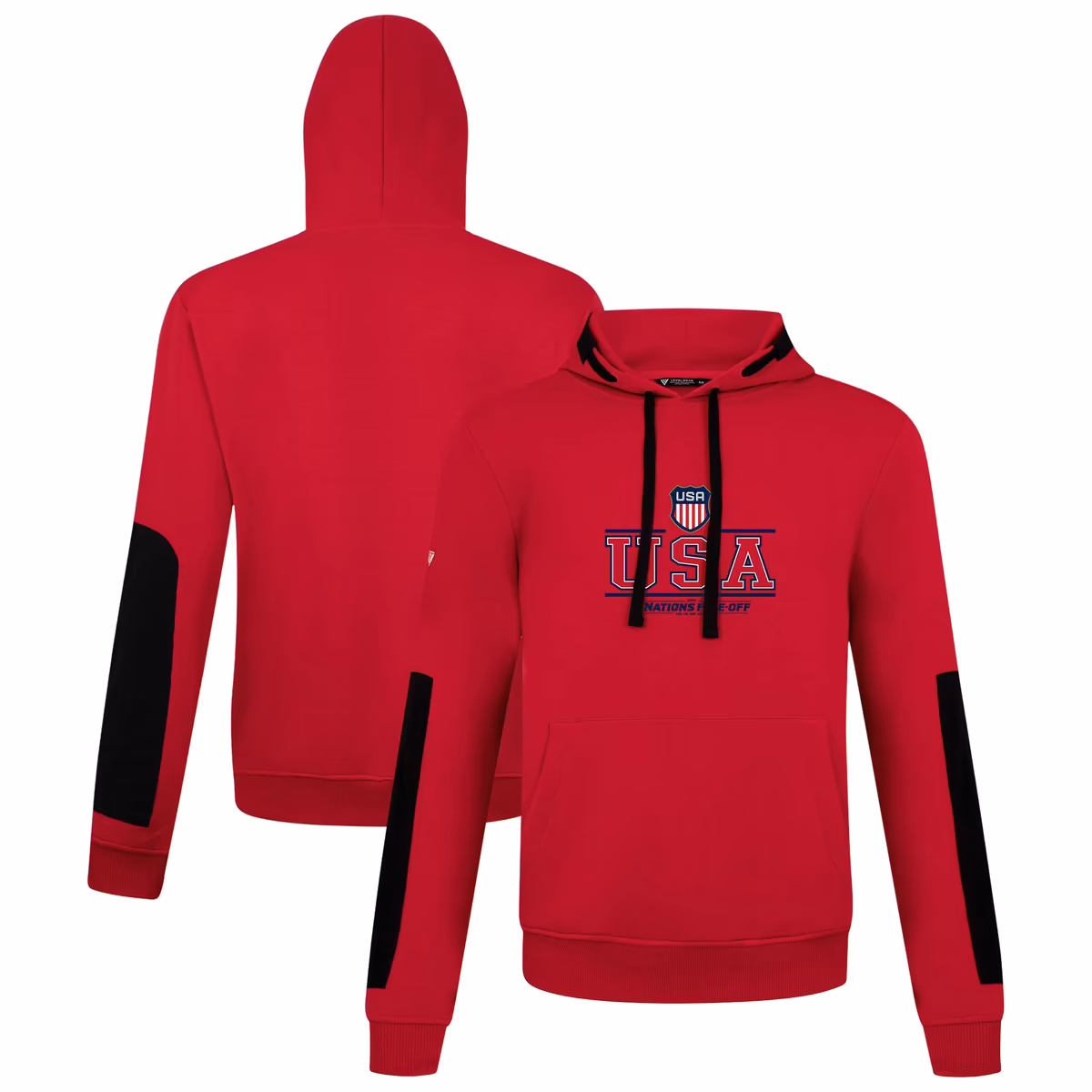 Men's Levelwear Red USA 2025 4 Nations Face-Off Bombay Pullover Hoodie 2 Men's Levelwear Red USA 2025 4 Nations Face-Off Bombay Pullover Hoodie
