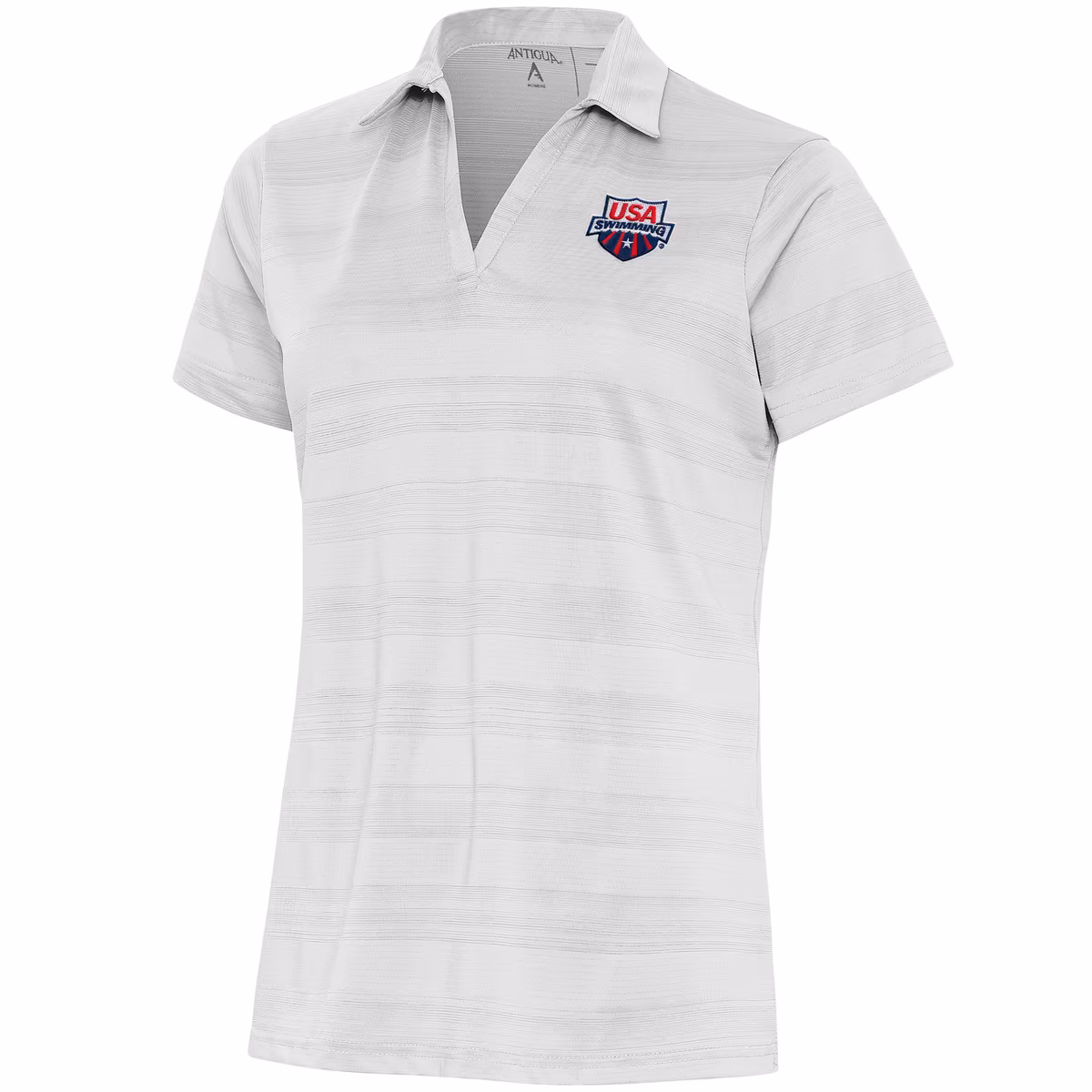 Women's Antigua  White USA Swimming Compass Polo