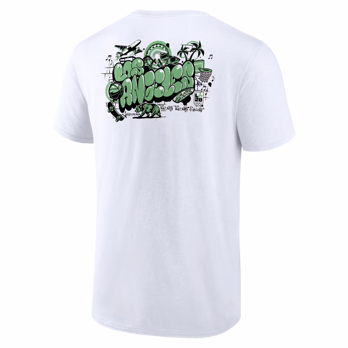 Men's White LA 2028 Summer Olympics City T-Shirt 3 Men's White LA 2028 Summer Olympics City T-Shirt