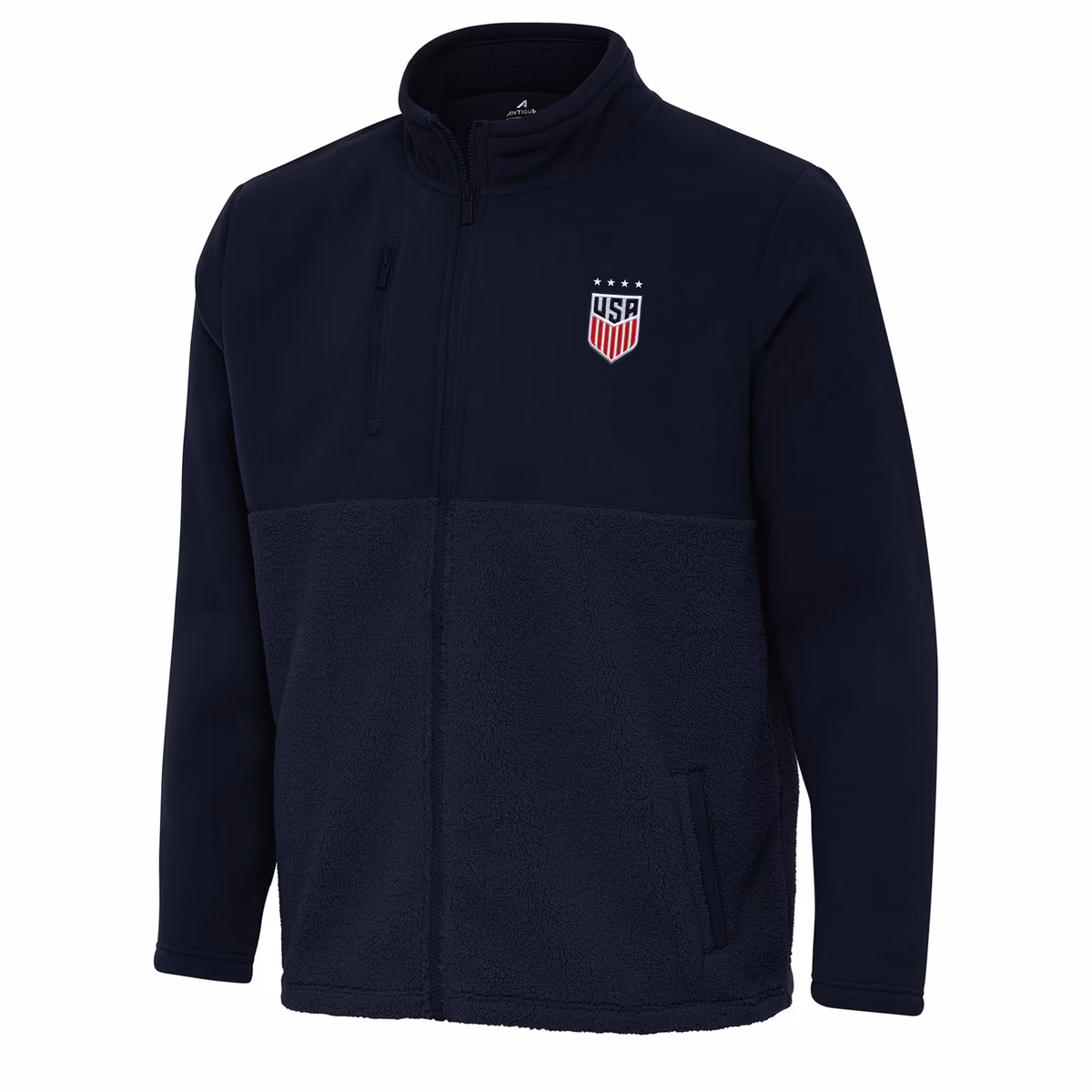 Men's Antigua Navy USWNT Daily Fused Full-Zip Jacket