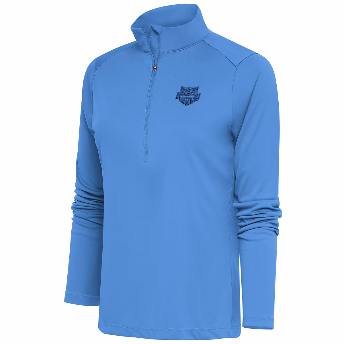 Women's Antigua Powder Blue USA Swimming Tribute Half-Zip Pullover Top 3 Women's Antigua Powder Blue USA Swimming Tribute Half-Zip Pullover Top