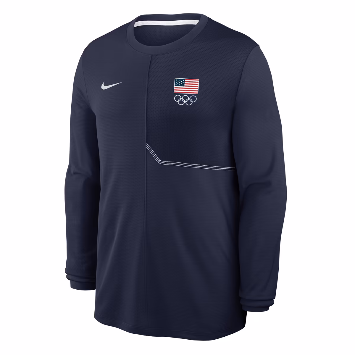 Men's Nike Navy Team USA Coaches UV Dri-FIT Long Sleeve Shirt 1 Men's Nike Navy Team USA Coaches UV Dri-FIT Long Sleeve Shirt