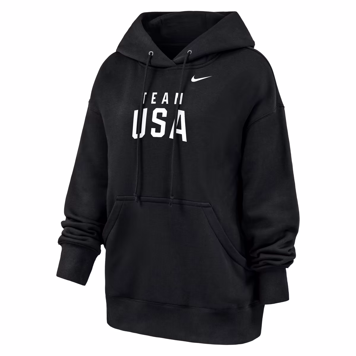 Women's Nike Black Team USA Oversized Phoenix Fleece Hoodie 2 Women's Nike Black Team USA Oversized Phoenix Fleece Hoodie