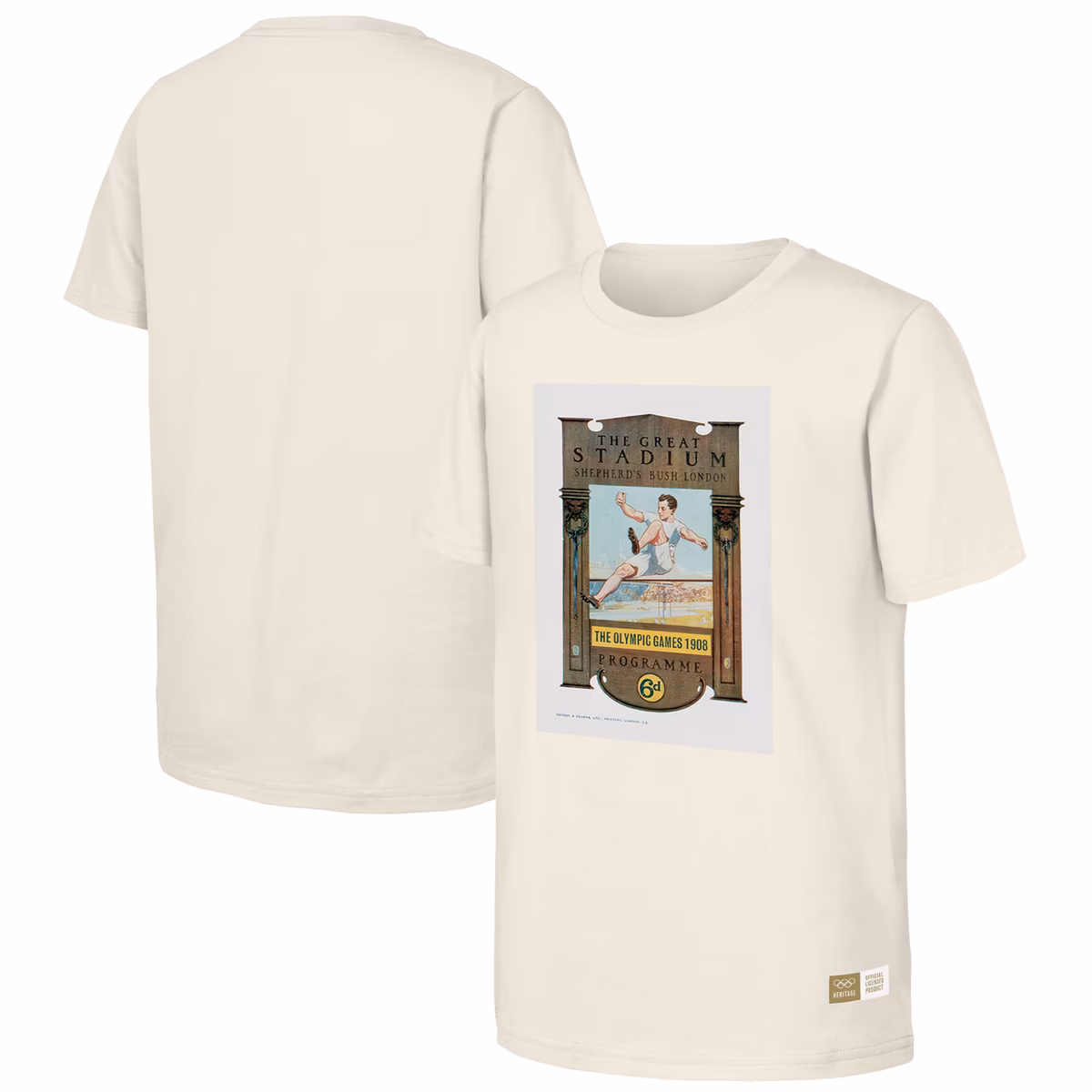 Men's Natural 1908 London Games Olympic Heritage T-Shirt 7 Men's Natural 1908 London Games Olympic Heritage T-Shirt