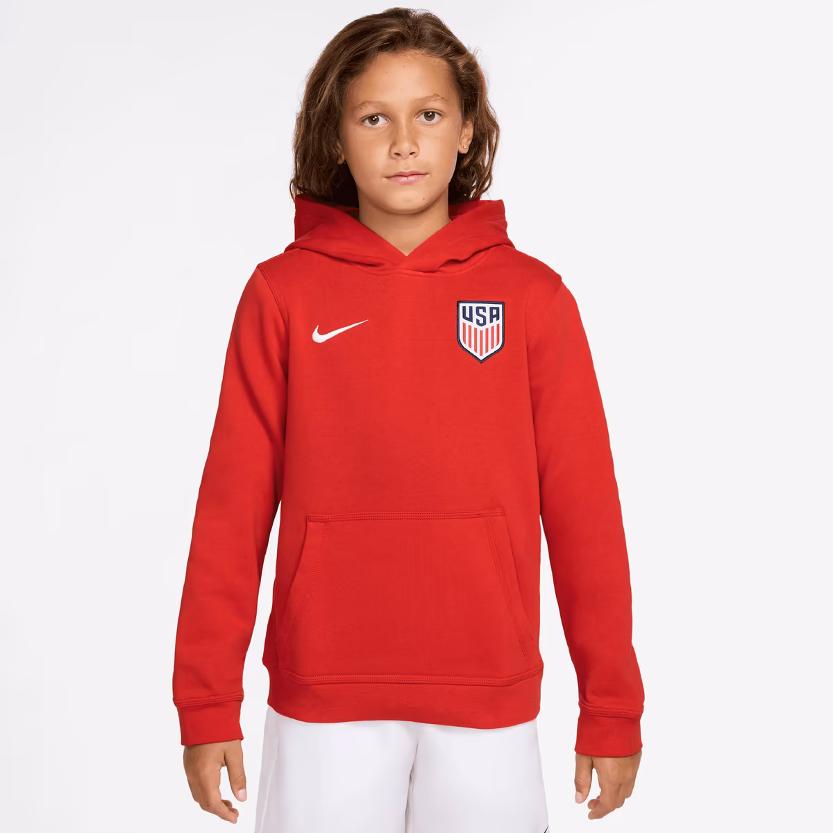 Youth Nike Red USMNT Club Hoodie 1 Youth Nike Red USMNT Club Hoodie