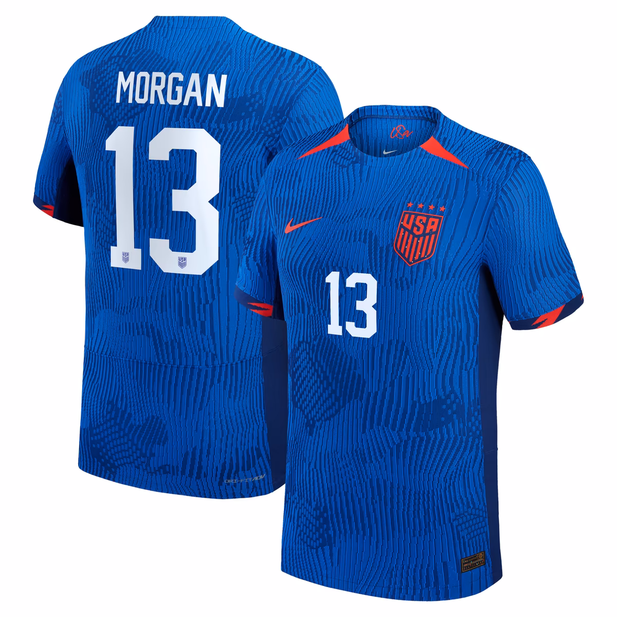 Men's Nike Alex Morgan Royal USWNT 2023 Away Authentic Jersey 6 Men's Nike Alex Morgan Royal USWNT 2023 Away Authentic Jersey