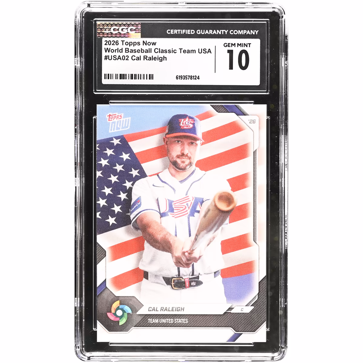 Cal Raleigh USA Baseball 2026 Topps Now #USA02 CGC Authenticated 10 Card